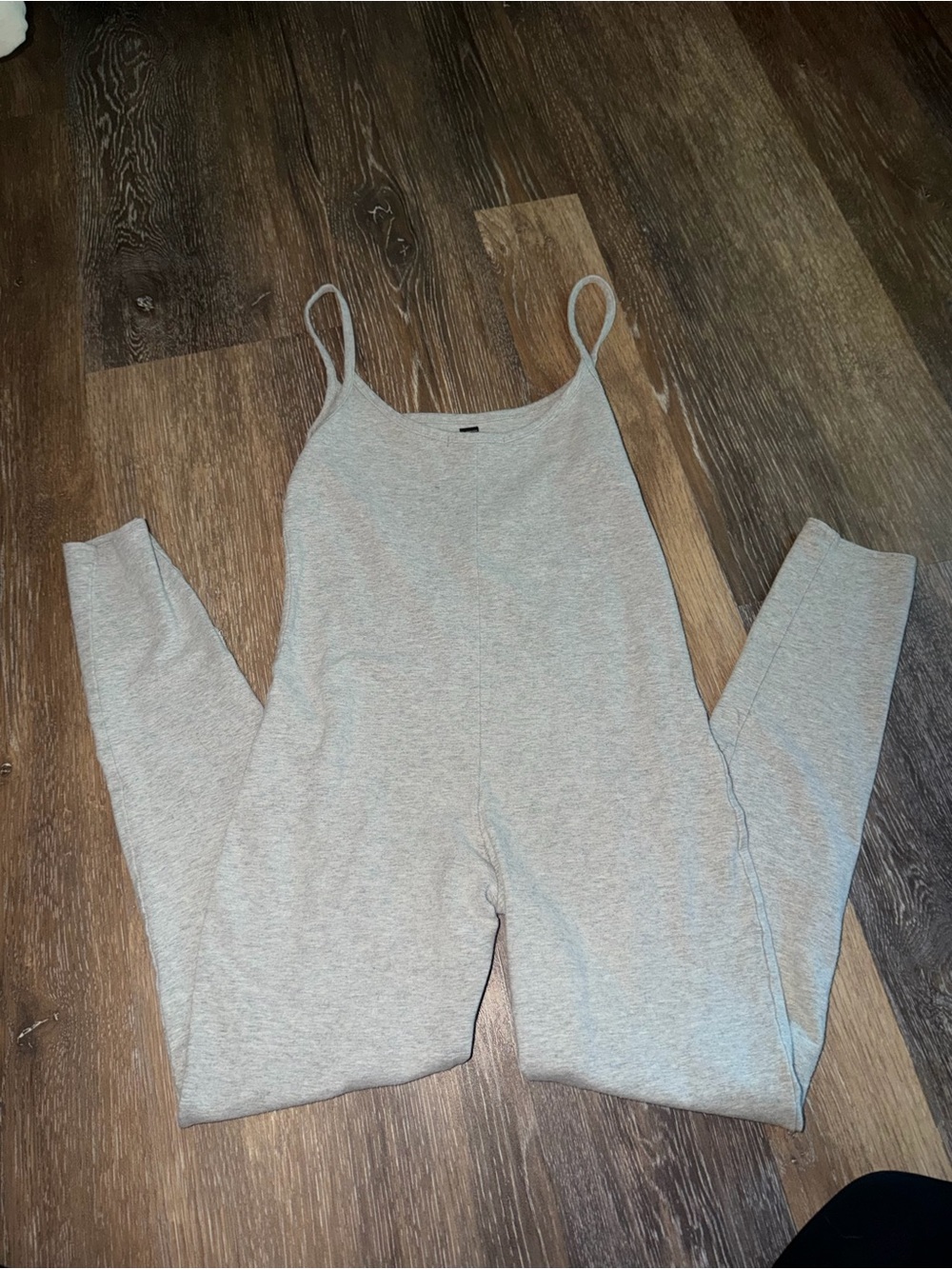 Forever 21 Light Gray Spaghetti-Strap Jumpsuit